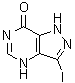 structure of CAS# 142189-88-6, 1,4-Dihydro-3-iodo-7H-pyrazolo[4,3-d]pyrimidin-7-one;1,6-Dihydro-3-iodo-7H-pyrazolo[4,3-d]pyrimidin-7-one