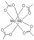 Tetraacetatodimolybdenum molecular structure (CAS 14221-06-8)