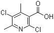 结构式 CAS# 142266-66-8, 2,5-二氯-4,6-二甲基-3-吡啶羧酸