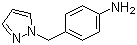 structure of CAS# 142335-61-3, 4-(1H-Pyrazol-1-ylmethyl)aniline;4-Pyrazol-1-ylmethyl-phenylamine