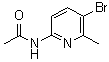 structure of CAS# 142404-84-0, N-(5-Bromo-6-methyl-2-pyridinyl)acetamide;2-Acetamido-5-bromo-6-methylpyridine