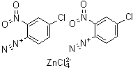 Bis(4-chloro-2-nitrobenzenediazonium) tetrachlorozincate molecular structure (CAS 14263-89-9)