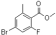 4-Bromo-2-fluoro-6-methylbenzoic acid methyl ester molecular structure (CAS 1427409-40-2)