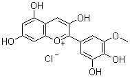结构式 CAS# 1429-30-7, 氯化矮牵牛素 PT