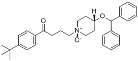 structure of CAS# 1429071-65-7, Ebastine EP Impurity G;1-[4-(1,1-Dimethylethyl)phenyl]-4-[trans-4-(diphenylmethoxy)-1-oxidopiperidin-1-yl]butan-1-one