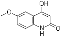 结构式 CAS# 14300-45-9, 4-羟基-6-甲氧基喹啉-2-酮