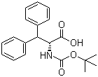 structure of CAS# 143060-31-5, (R)-N-Boc-2-amino-3,3-diphenylpropionic acid;Boc-D-3,3-Diphenylalanine; N-(tert-Butoxycarbonyl)-beta-phenyl-D-phenylalanine