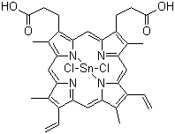 结构式 CAS# 14325-05-4, 原卟啉二氯化锡(IV)