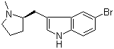 结构式 CAS# 143322-57-0, (R)-5-溴-3-(1-甲基-2-吡咯烷基甲基)-1H-吲哚