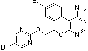 结构式 CAS# 1433875-21-8, 5-(4-溴苯基)-6-[2-[(5-溴-2-嘧啶基)氧基]乙氧基]-4-嘧啶胺