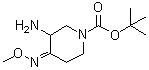 tert-Butyl 3-amino-4-(methoxyimino)piperidine-1-carboxylate molecular structure (CAS 1434853-75-4)