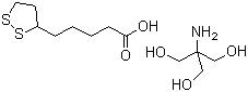 R-alpha-Lipoic acid tromethamine salt  molecular structure (CAS 14358-90-8)