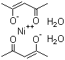 结构式 CAS# 14363-16-7, 乙酰丙酮镍二水合物