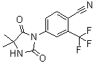 结构式 CAS# 143782-20-1, 4-(4,4-二甲基-2,5-二氧代咪唑烷-1-基)-2-三氟甲基苯甲腈