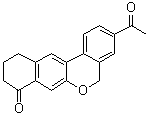 structure of CAS# 1438383-92-6, 3-Acetyl-10,11-dihydro-5H-dibenzo[c,g]chromen-8(9H)-one;3-Acetyl-10,11-dihydro-5H-benzo[d]naphtho[2,3-b]pyran-8(9H)-one