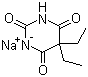 结构式 CAS# 144-02-5, 巴比妥钠