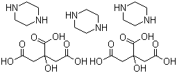 Piperazine citrate molecular structure (CAS 144-29-6)