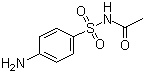 structure of CAS# 144-80-9, Sulfacetamide;N-((4-Aminophenyl)sulfonyl)acetamide; N-Acetyl-4-aminobenzenesulfonamide; N-Acetylsulfanilamide; N-Sulfanilylacetamide; p-Aminobenzenesulfonacetamide; Sulfanilacetamide; Sultrin