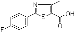 结构式 CAS# 144060-99-1, 2-(4-氟苯基)-4-甲基噻唑-5-羧酸