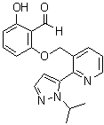structure of CAS# 1446321-46-5, 2-Hydroxy-6-[[2-[1-(1-methylethyl)-1H-pyrazol-5-yl]-3-pyridinyl]methoxy]benzaldehyde;GBT 440