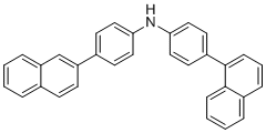 4-(1-Naphthalenyl)-N-[4-(2-naphthalenyl)phenyl]benzenamine molecular structure (CAS 1446448-95-8)