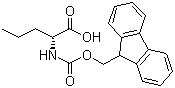 结构式 CAS# 144701-24-6, Fmoc-D-正缬氨酸; N-芴甲氧羰基-D-正缬氨酸