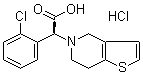结构式 CAS# 144750-42-5, alpha-(2-氯苯基)-6,7-二氢噻吩并[3,2-c]吡啶-5(4H)-乙酸盐酸盐