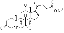 structure of CAS# 145-41-5, Sodium dehydrocholate ;3,7,12-Trioxo-5beta-cholanic acid sodium salt