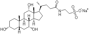 结构式 CAS# 145-42-6, 牛磺胆酸钠