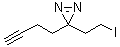 structure of CAS# 1450754-38-7, 3-(3-Butyn-1-yl)-3-(2-iodoethyl)-3H-diazirine