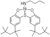 结构式 CAS# 14516-71-3, 紫外线吸收剂 UV-1084; 2,2-硫代双(4-叔辛基苯酚)正丁胺镍盐