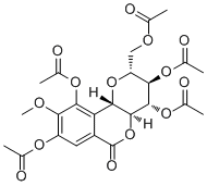 Bergenin pentaacetate molecular structure (CAS 14531-47-6)