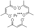 structure of CAS# 14553-09-4, Praseodymium (III) 2,4-pentanedionate;Tris(pentane-2,4-dionato-O,O')praseodymium