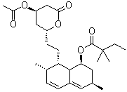 结构式 CAS# 145576-25-6, 辛伐他汀乙酸酯