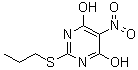 structure of CAS# 145783-13-7, 5-Nitro-2-(propylthio)pyrimidine-4,6-diol