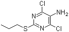 结构式 CAS# 145783-15-9, 4,6-二氯-2-(丙硫基)-5-氨基嘧啶