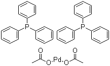 Bis(triphenylphosphinepalladium) acetate molecular structure (CAS 14588-08-0)