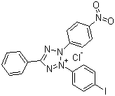 结构式 CAS# 146-68-9, 碘硝基氯化四氮唑蓝; 碘硝基四唑紫; 2-(4-碘苯基)-3-(4-硝基苯基)-5-苯基氯化四唑