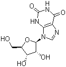 structure of CAS# 146-80-5, Xanthosine;9-Pentofuranosyl-3,9-dihydro-1H-purine-2,6-dione