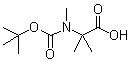 structure of CAS# 146000-39-7, N-(tert-Butoxycarbonyl)-N-methyl-2-methylalanine
