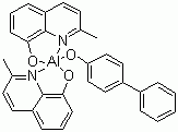 structure of CAS# 146162-54-1, BALQ;Bis(2-methyl-8-quinolinolato-N1,O8)-(1,1'-Biphenyl-4-olato)aluminum