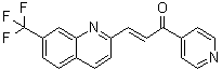 结构式 CAS# 1462249-75-7, (2E)-1-(4-吡啶基)-3-[7-(三氟甲基)-2-喹啉基]-2-丙烯-1-酮