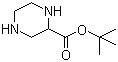 structure of CAS# 146398-94-9, tert-Butyl 2-piperazinecarboxylate;2-Piperazinecarboxylic acid 1,1-dimethylethyl ester