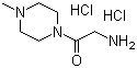 structure of CAS# 146788-11-6, 2-Amino-1-(4-methylpiperazin-1-yl)ethanone dihydrochloride