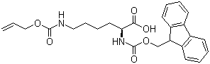 structure of CAS# 146982-27-6, N-Fmoc-N'-allyoxycarbonyl-L-lysine;Fmoc-Lys(Alloc)-OH