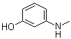structure of CAS# 14703-69-6, 3-Hydroxy-N-methylaniline;N-Methyl-m-aminophenol; N-Methyl-m-hydroxyaniline; m-(Methylamino)phenol; m-Hydroxy-N-methylaniline