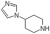 结构式 CAS# 147081-85-4, 4-咪唑哌啶; 4-(1H-咪唑-1-基)哌啶