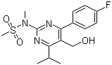 结构式 CAS# 147118-36-3, 4-(4-氟苯基)-6-异丙基-2-[(N-甲基-N-甲磺酰)氨基]嘧啶-5-甲醇