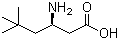 结构式 CAS# 147228-35-1, (R)-3-氨基-5,5-二甲基己酸