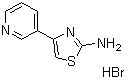 结构式 CAS# 147311-08-8, 4-(3-吡啶基)-2-噻唑胺氢溴酸盐